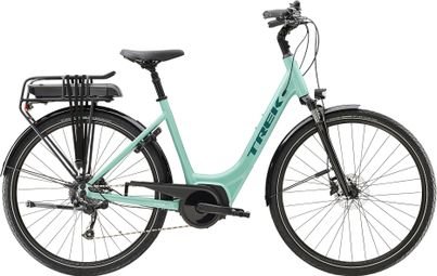 Vélo de Ville Électrique Trek Verve+ 2 Lowstep Shimano Acera/Altus 9V 400 Wh Vert Sauge