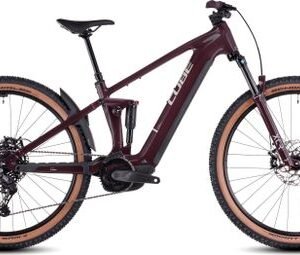 VTT Électrique Tout-Suspendu Cube Stereo Hybrid One22 Pro 800 Shimano Cues 10V 800 Wh 27.5'' Rouge Amarone 2025