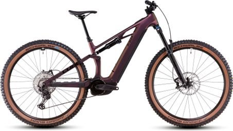 VTT Électrique Tout-Suspendu Cube Stereo Hybrid One44 HPC SLX 800 Shimano Deore XT 12V 800 Wh 27.5'' Violet Vert Molotov 2025